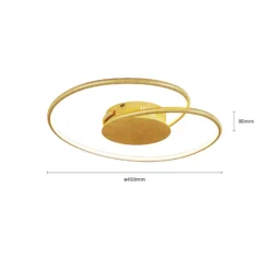 Lámpara LED de techo Joline de Lindby, Ø 45 cm, dorada, metal