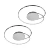 Lámpara LED de techo Joline de Lindby, juego de 2, Ø 46 cm, color cromo