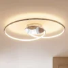 Lámpara LED de techo Joline de Lindby, Ø 74 cm, color cromo, metal