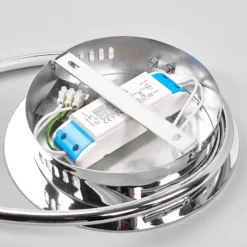 Lámpara LED de techo Joline de Lindby, Ø 74 cm, color cromo, metal