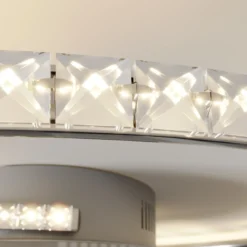 Lámpara LED de techo Joline de Lindby, Ø 45 cm, cristales, metal
