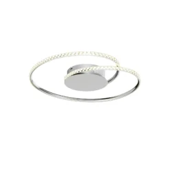 Lámpara LED de techo Joline de Lindby, Ø 45 cm, cristales, metal