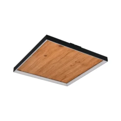 lámpara LED de techo Kalea, longitud 45 cm, color madera, madera