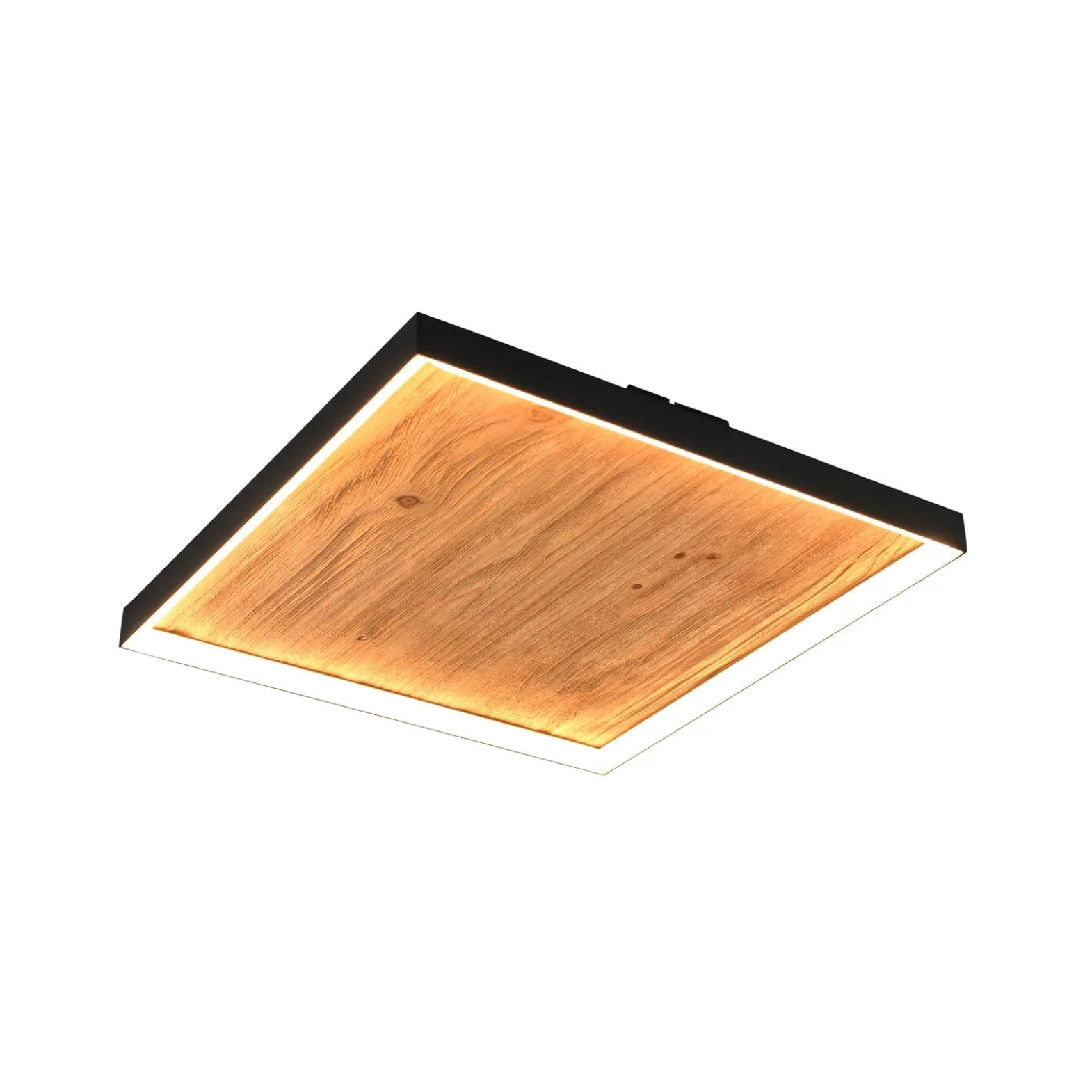 lámpara LED de techo Kalea, longitud 45 cm, color madera, madera