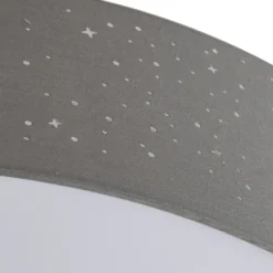 Lámpara LED de techo Lindby Ellamina, 60 cm, gris claro, textil