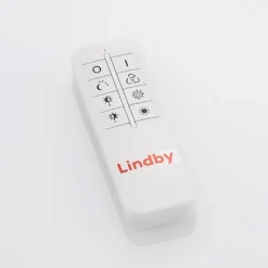 Lámpara LED de techo Lindby Fjardo, angular, plata, CCT, control remoto
