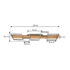 Lámpara LED de techo Lindby Galad, negra, madera, 5 luces, 140 cm