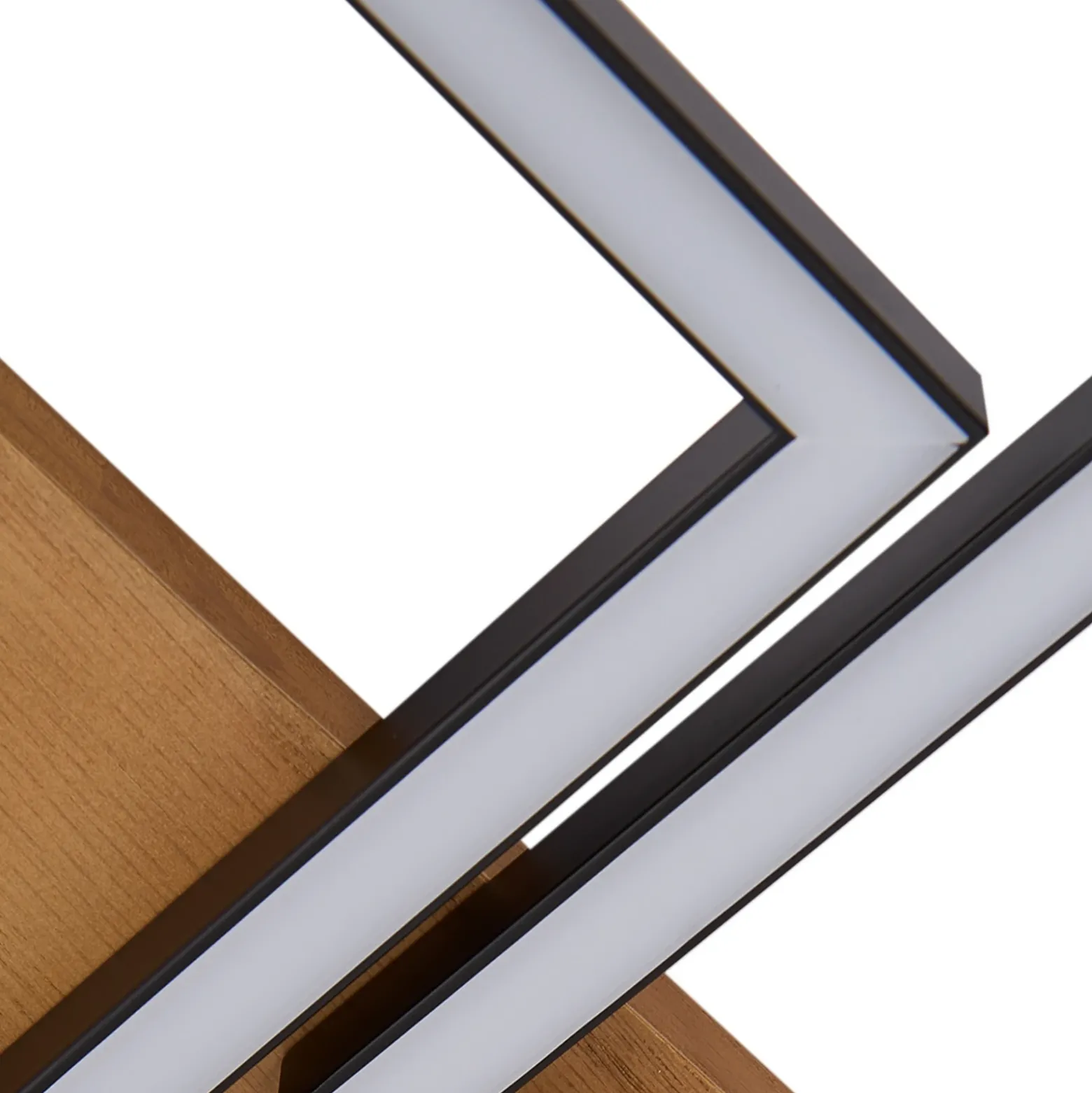 Lámpara LED de techo Lindby Galad, negra, madera, 5 luces, 140 cm