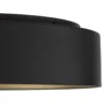 Lámpara LED de techo Lindby Gracjan, negra, metal, CCT, Ø 45 cm