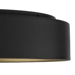 Lámpara LED de techo Lindby Gracjan, negra, metal, CCT, Ø 45 cm