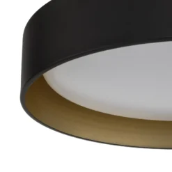 Lámpara LED de techo Lindby Gracjan, negra, metal, CCT, Ø 45 cm