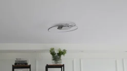 Lámpara LED de techo Lindby Joline, Ø 45 cm, color cromado, metal