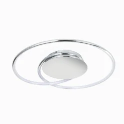 Lámpara LED de techo Lindby Joline, Ø 45 cm, color cromado, metal