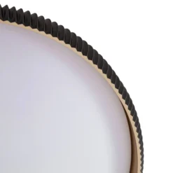 Lámpara LED de techo Lindby Jovian, negra, Ø 40 cm, CCT, atenuable