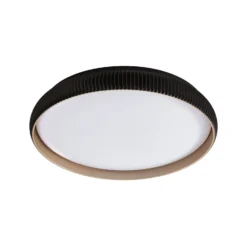 Lámpara LED de techo Lindby Jovian, negra, Ø 40 cm, CCT, atenuable