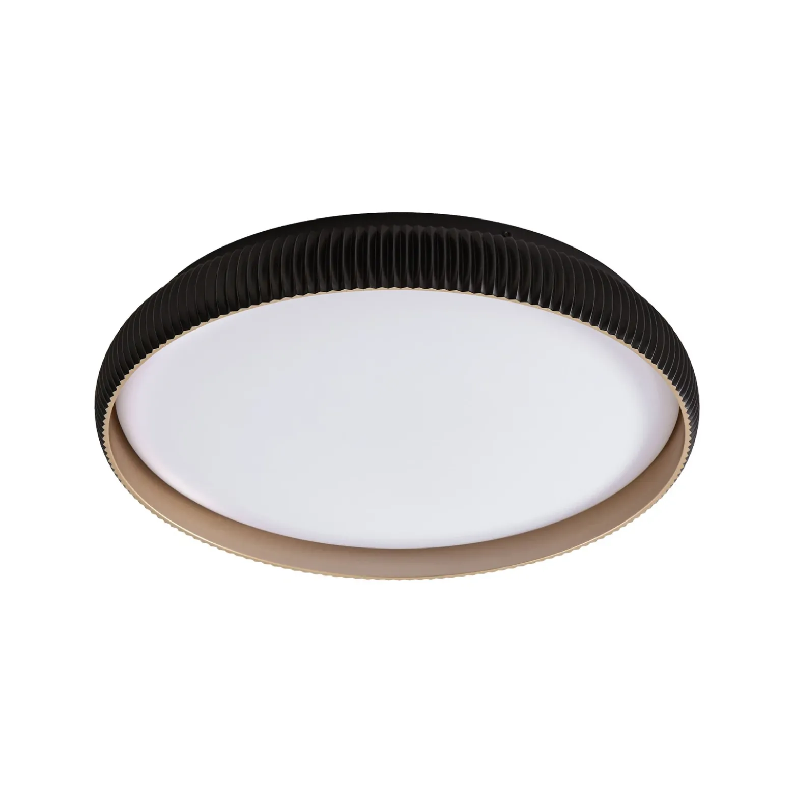 Lámpara LED de techo Lindby Jovian, negra, Ø 40 cm, CCT, atenuable