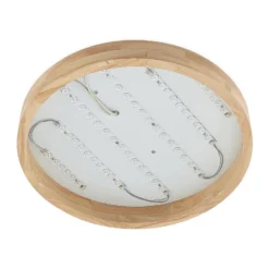 Lámpara LED de techo Lindby Lanira, Ø 50 cm, madera, control remoto, CCT