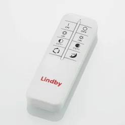 Lámpara LED de techo Lindby Lanira, Ø 60 cm, madera, control remoto, CCT