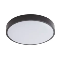 Lámpara LED de techo Lindby Medon, Ø 38 cm, negra, IP44, metal
