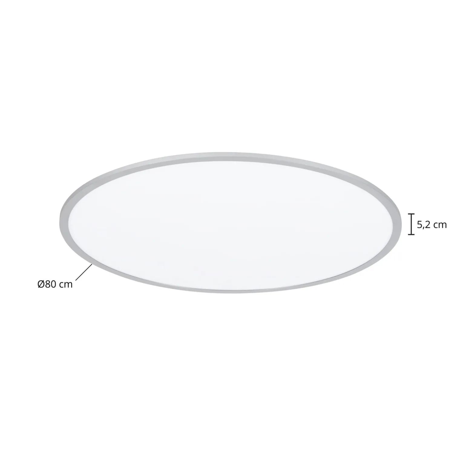 Lámpara LED de techo Lindby Narima, CCT, Ø 80 cm, plata