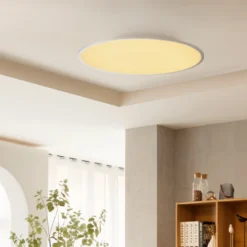 Lámpara LED de techo Lindby Narima, CCT, Ø 80 cm, plata