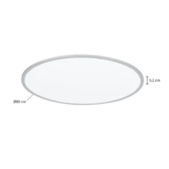 Lámpara LED de techo Lindby Narima, CCT, Ø 80 cm, plata