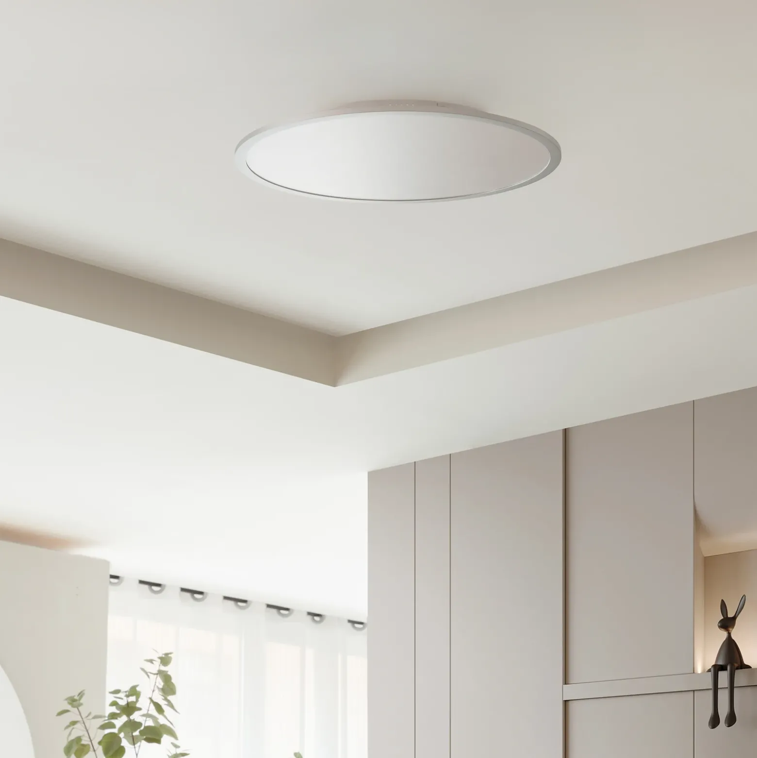 Lámpara LED de techo Lindby Narima, CCT, Ø 60 cm, plata