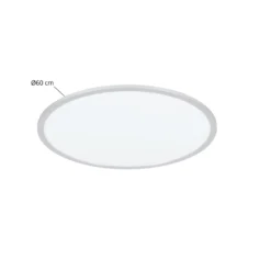 Lámpara LED de techo Lindby Narima, CCT, Ø 60 cm, plata