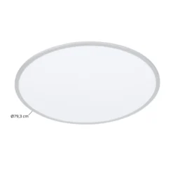 Lámpara LED de techo Lindby Narima, 4.000 K, Ø 80 cm, plata
