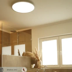 Lámpara LED de techo Lindby Narima, CCT, Ø 60 cm, plata