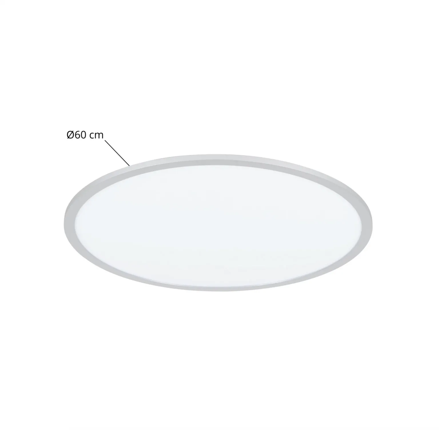 Lámpara LED de techo Lindby Narima, 4.000 K, Ø 60 cm, plata