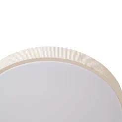 Lámpara LED de techo Lindby Zylo, beige, Ø 49 cm, CCT, atenuable
