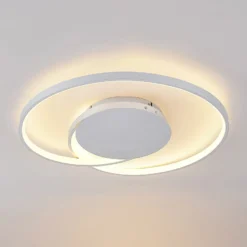 Lámpara LED de techo Lucande Enesa, 63 cm, CCT, control remoto, atenuable