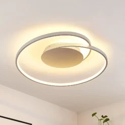 Lámpara LED de techo Lucande Enesa, 63 cm, CCT, control remoto, atenuable