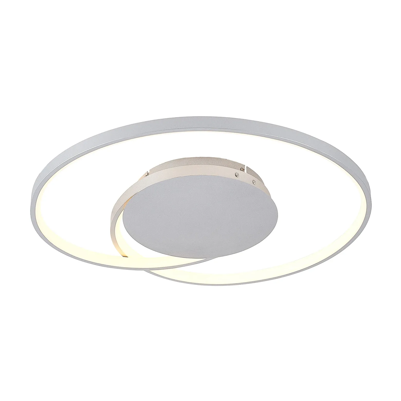 Lámpara LED de techo Lucande Enesa, 63 cm, CCT, control remoto, atenuable