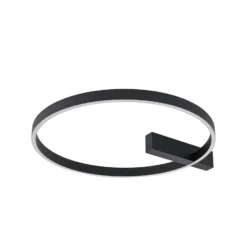 Lámpara LED de techo Lucande Isalin, 60 cm, negro, CCT, atenuable