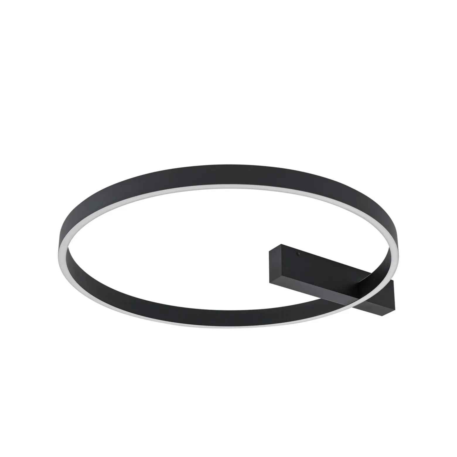 Lámpara LED de techo Lucande Isalin, 60 cm, negro, CCT, atenuable