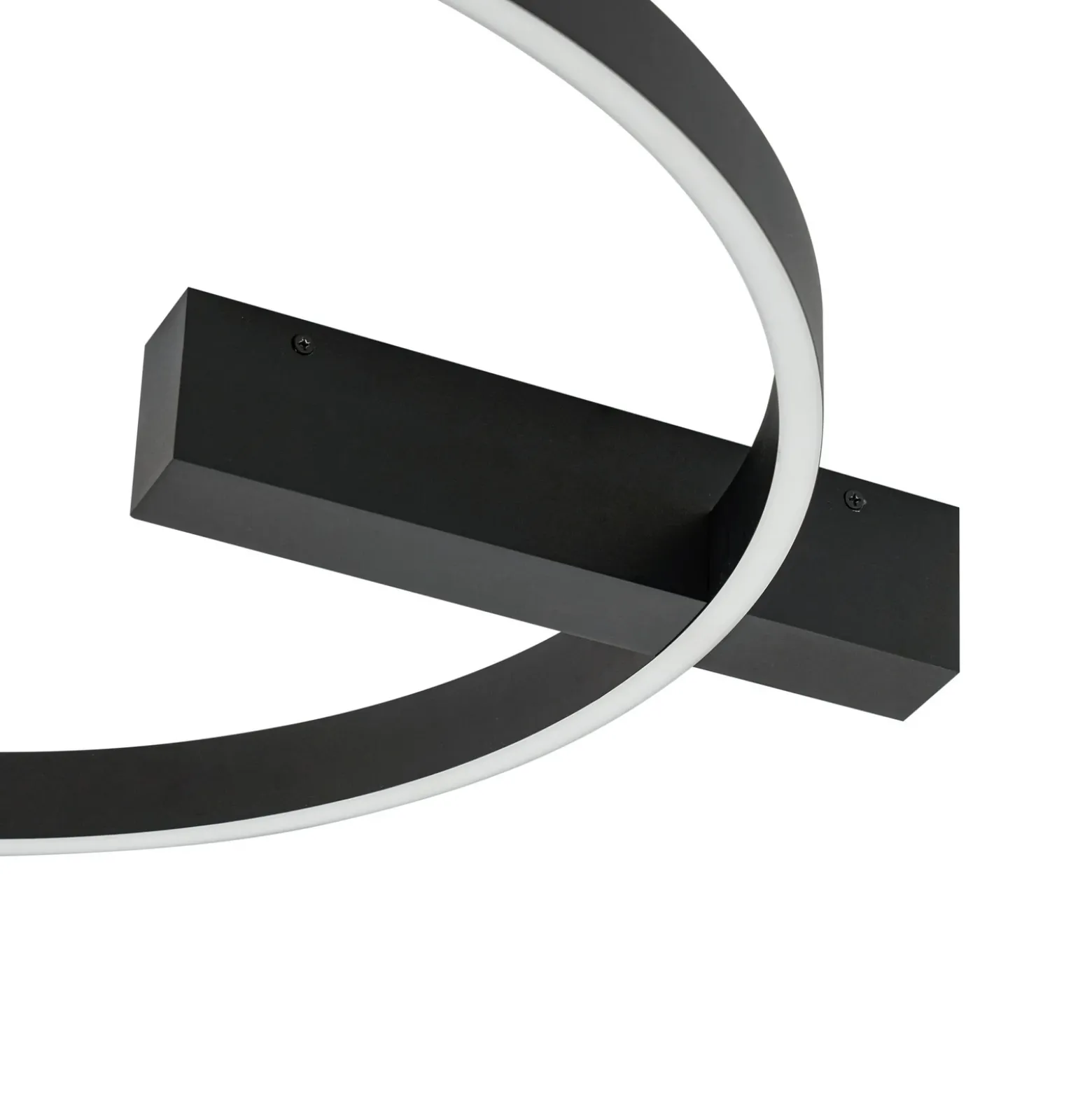 Lámpara LED de techo Lucande Isalin, 60 cm, negro, CCT, atenuable