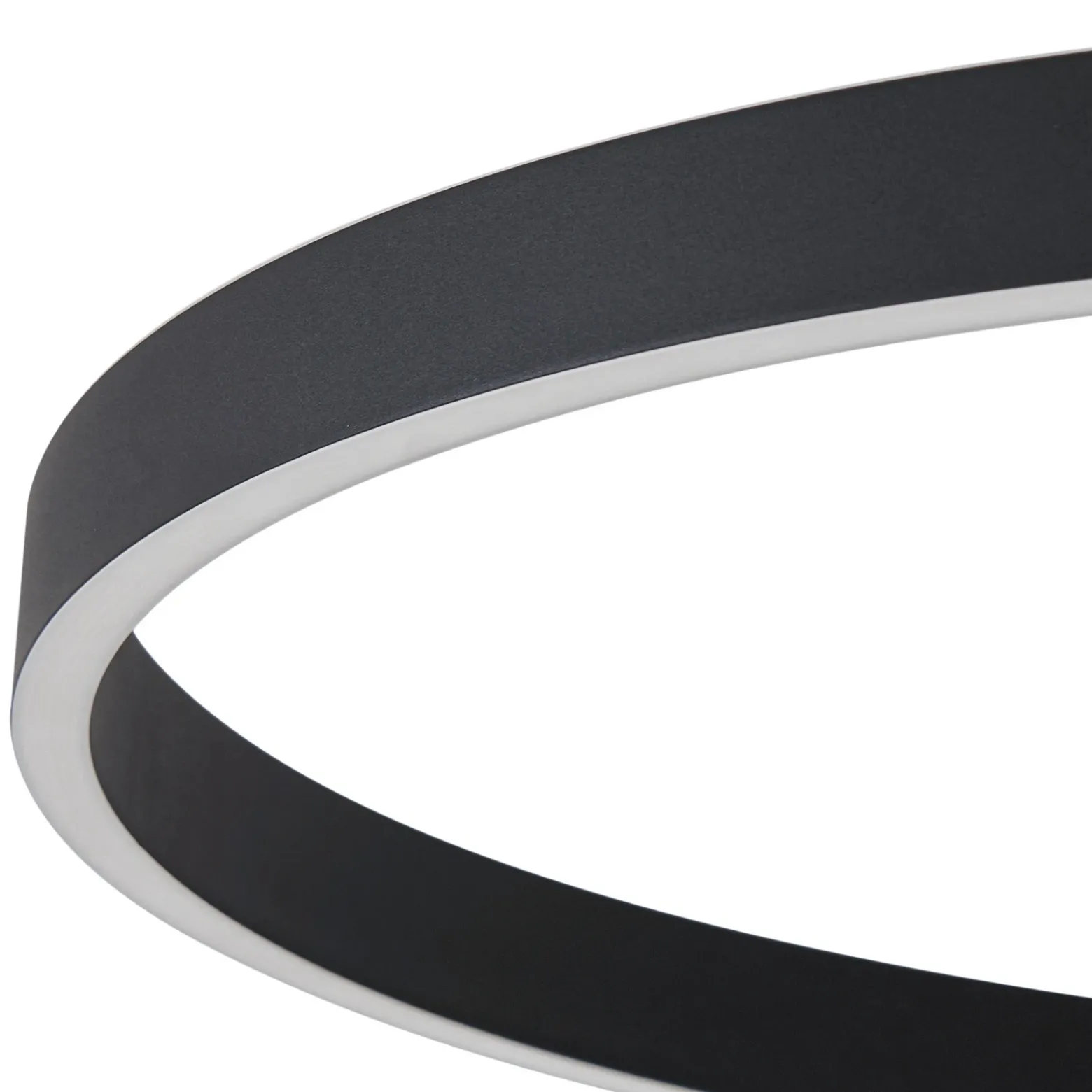 Lámpara LED de techo Lucande Isalin, 60 cm, negro, CCT, atenuable
