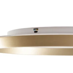 Lámpara LED de techo Lucande Rylan, latón, Ø 62 cm, atenuable (CCT)