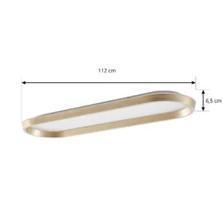 Lámpara LED de techo Lucande Rylan, 112 cm, latón, atenuable, CCT