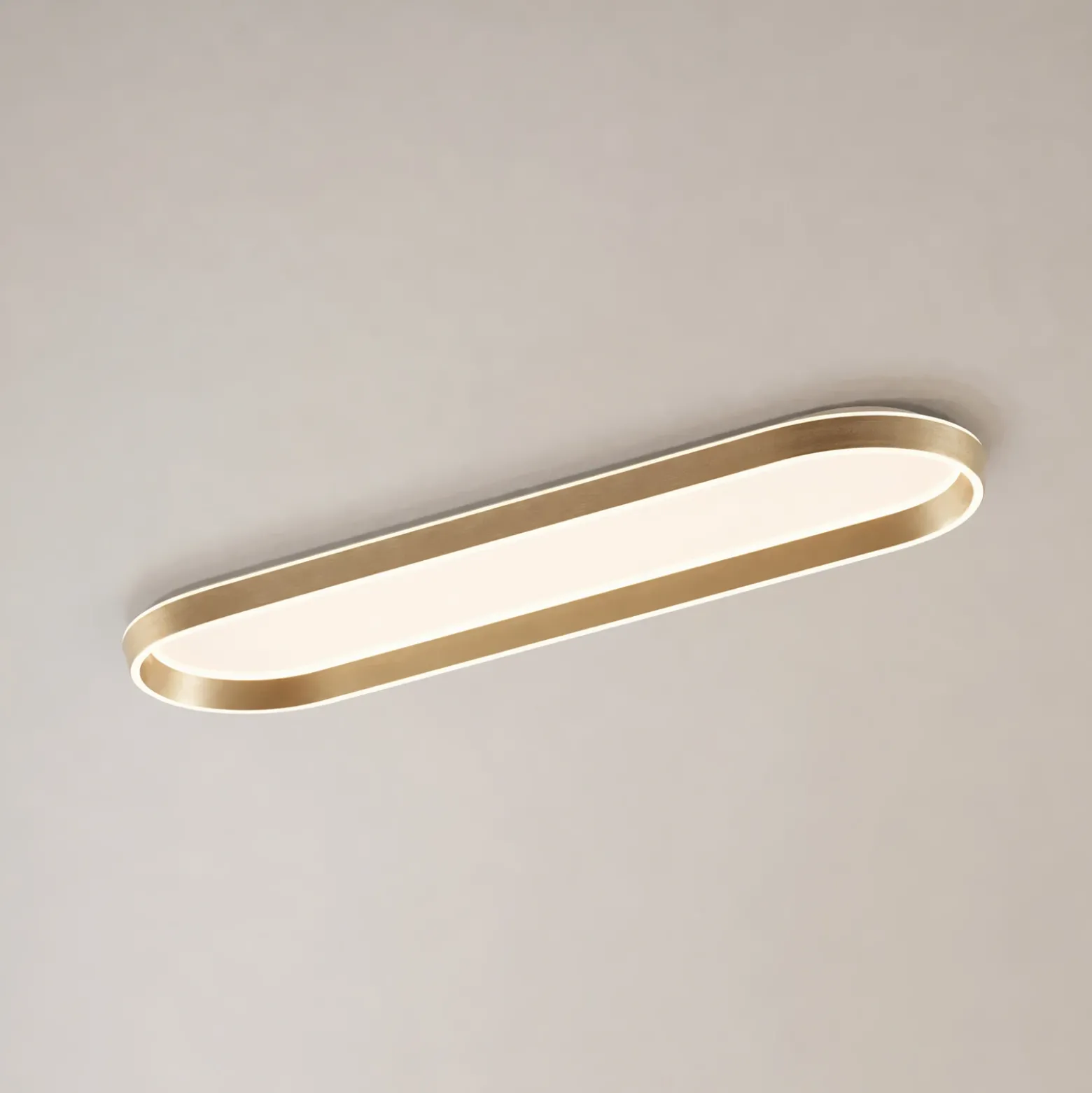 Lámpara LED de techo Lucande Rylan, 112 cm, latón, atenuable, CCT