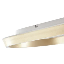 Lámpara LED de techo Lucande Rylan, marrón, Ø 62 cm, atenuable, CCT