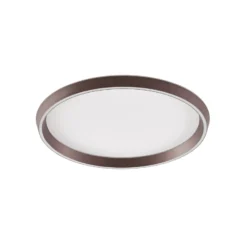 Lámpara LED de techo Lucande Rylan, marrón, Ø 62 cm, atenuable, CCT