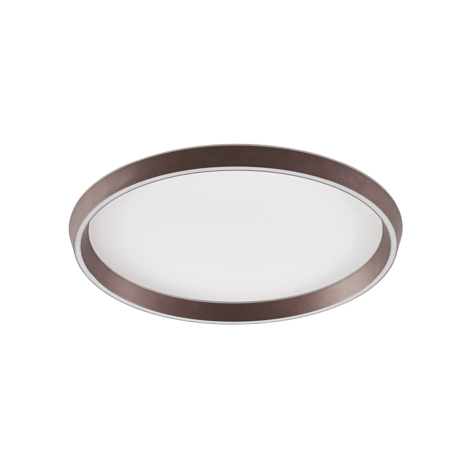 Lámpara LED de techo Lucande Rylan, marrón, Ø 62 cm, atenuable, CCT