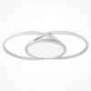 Lámpara LED de techo Lucande Senne, 63 cm, plata, aluminio