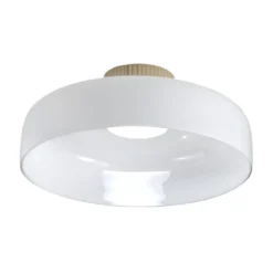 Lámpara LED de techo Lunar, blanca, cristal, Ø 42 cm, CCT, atenuable