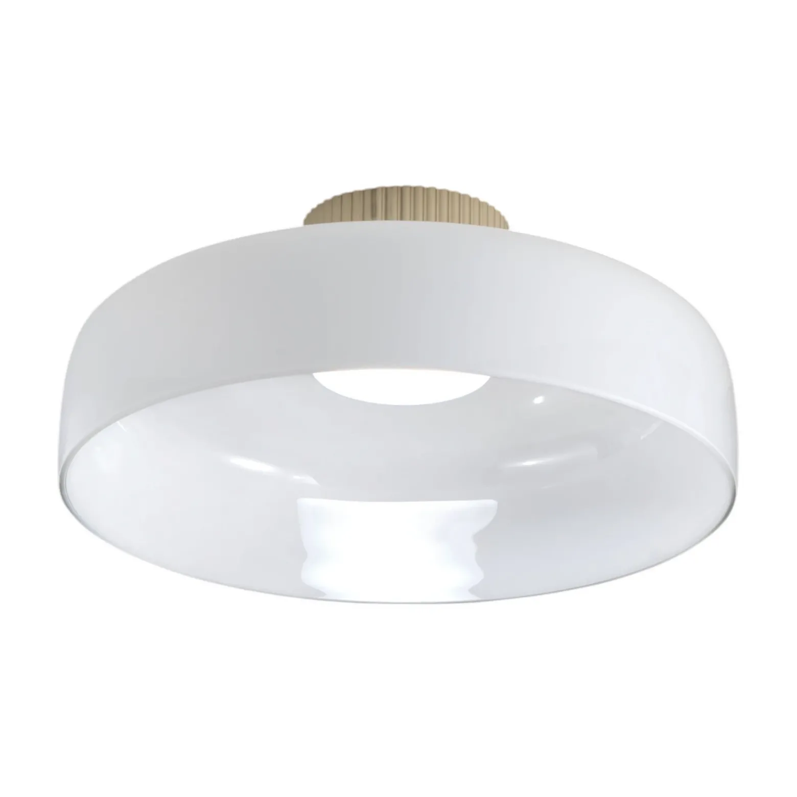 Lámpara LED de techo Lunar, blanca, cristal, Ø 42 cm, CCT, atenuable