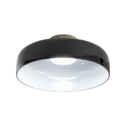 Lámpara LED de techo Lunar, negro, cristal, Ø 42 cm, CCT, atenuable