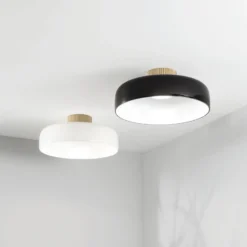 Lámpara LED de techo Lunar, negro, cristal, Ø 42 cm, CCT, atenuable